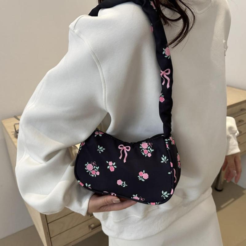 Women Bags Discount - حقيبة كتف قماشية جديدة بتصميم زهور