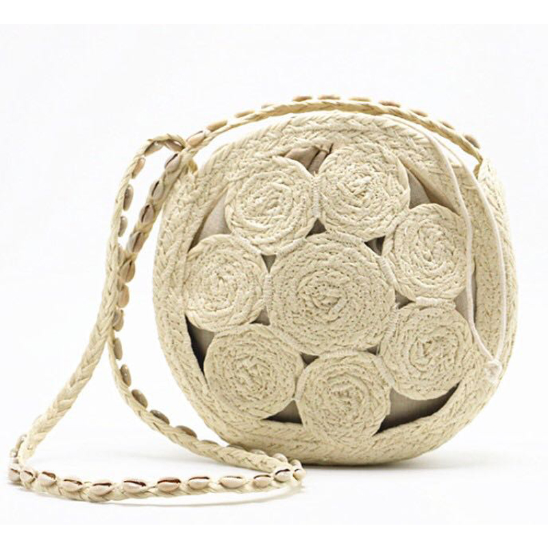 Circle Round Bag - المرأة عطلة 2024 حقيبة كتف منسوجة