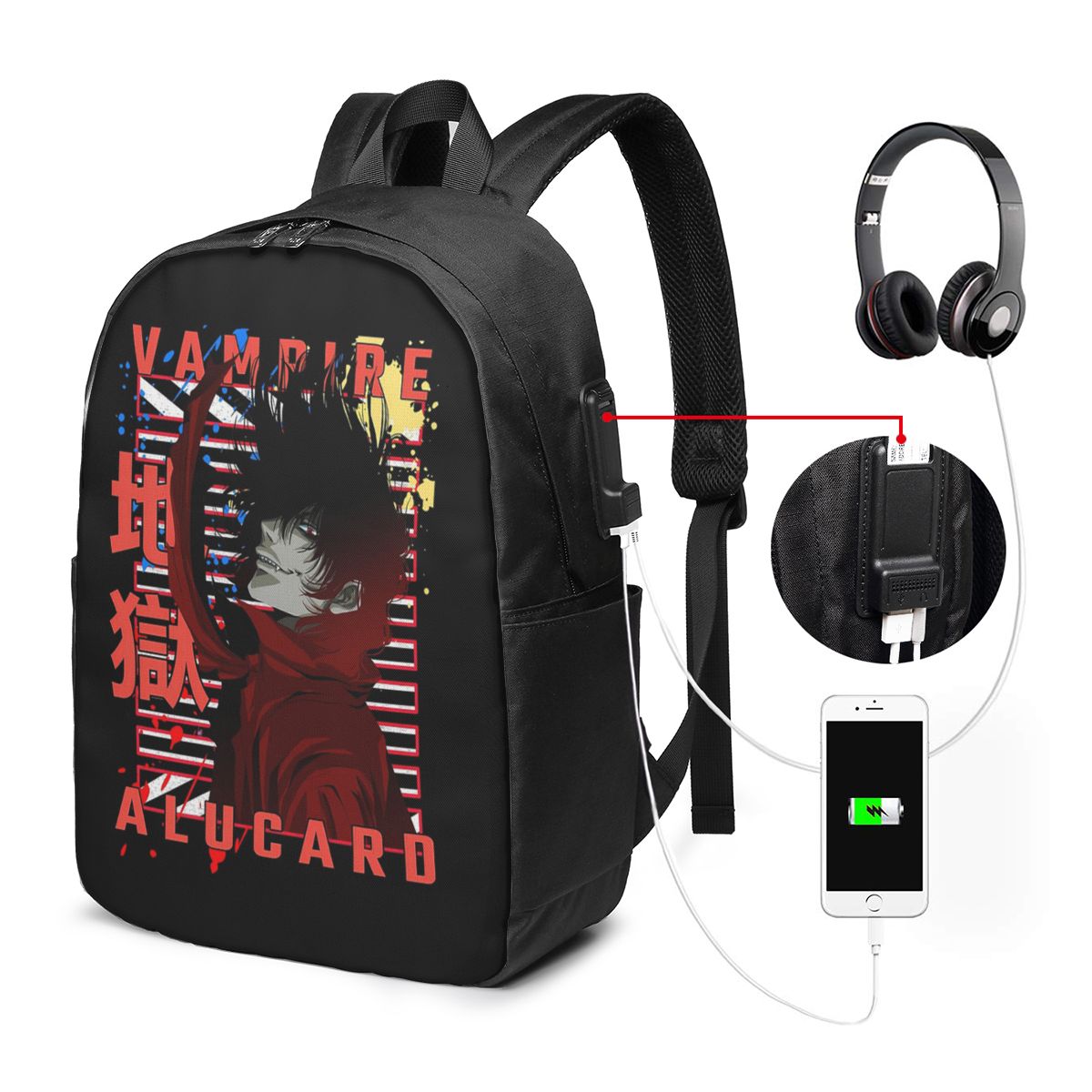 Women Bags For Women - حقيبة ظهر Alucard Hellsing Manga للسفر،