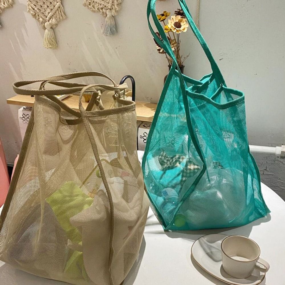 حقيبة شاطئ شبكية خفيفة الوزن،  - مراجعة Mesh Net Bag وسعره