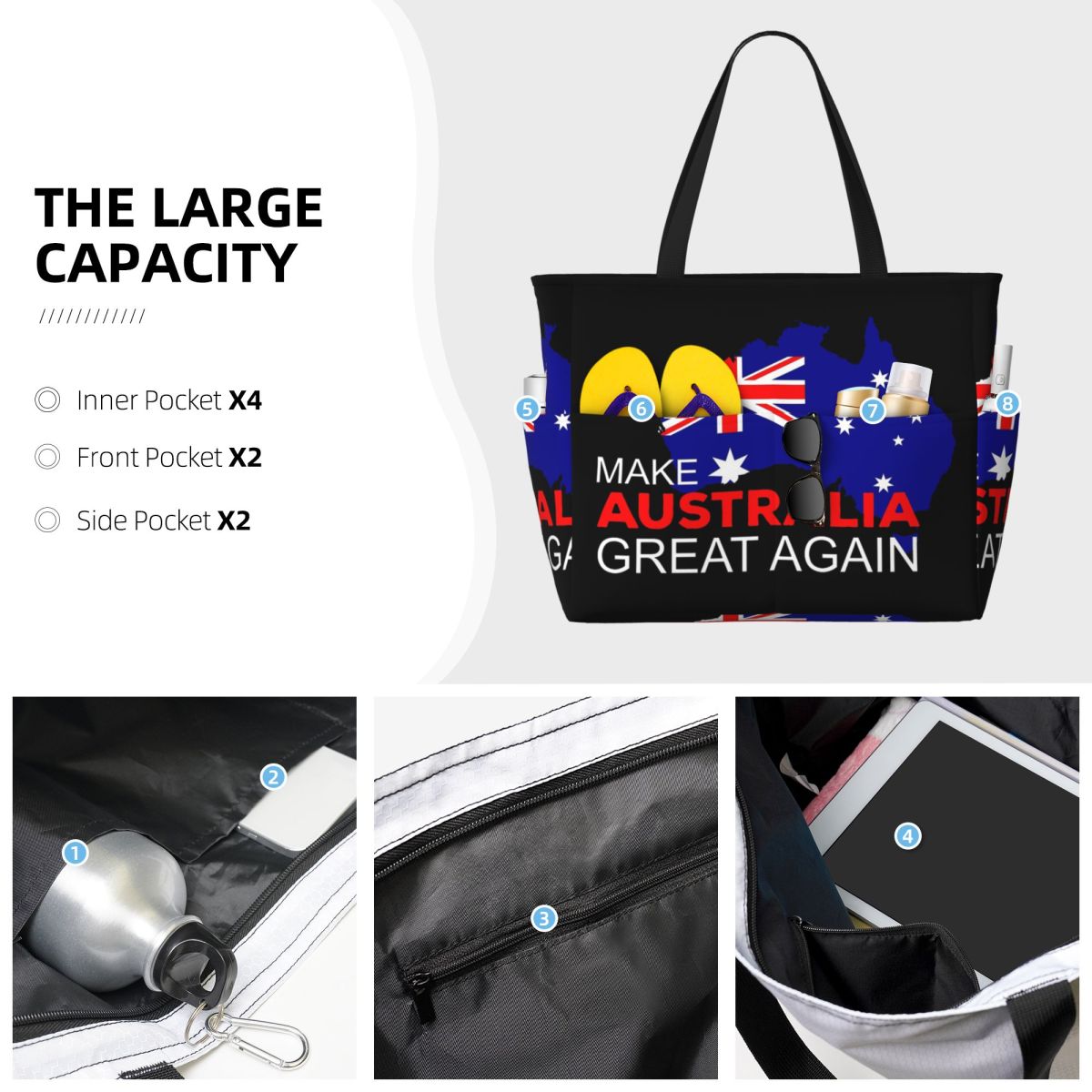حقيبة حمل كبيرة للشاطئ والرياض - مراجعة Women Bags Australia وسعره
