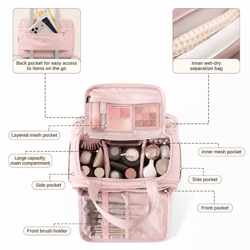 حقيبة أدوات تجميل كبيرة الحجم  - مراجعة Women Bags Amazon وسعره