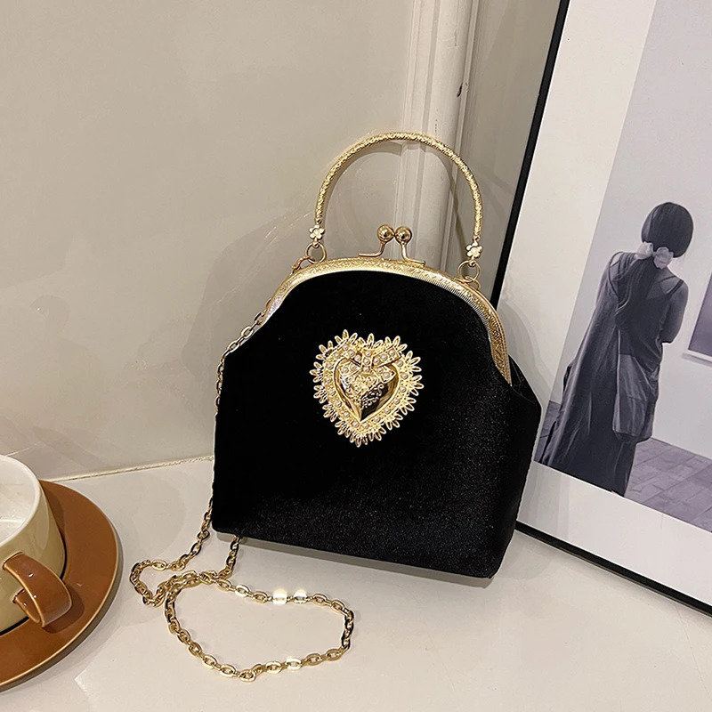 سلاسل المخملية الإطار القلب عش - مراجعة Women Bags Discount وسعره