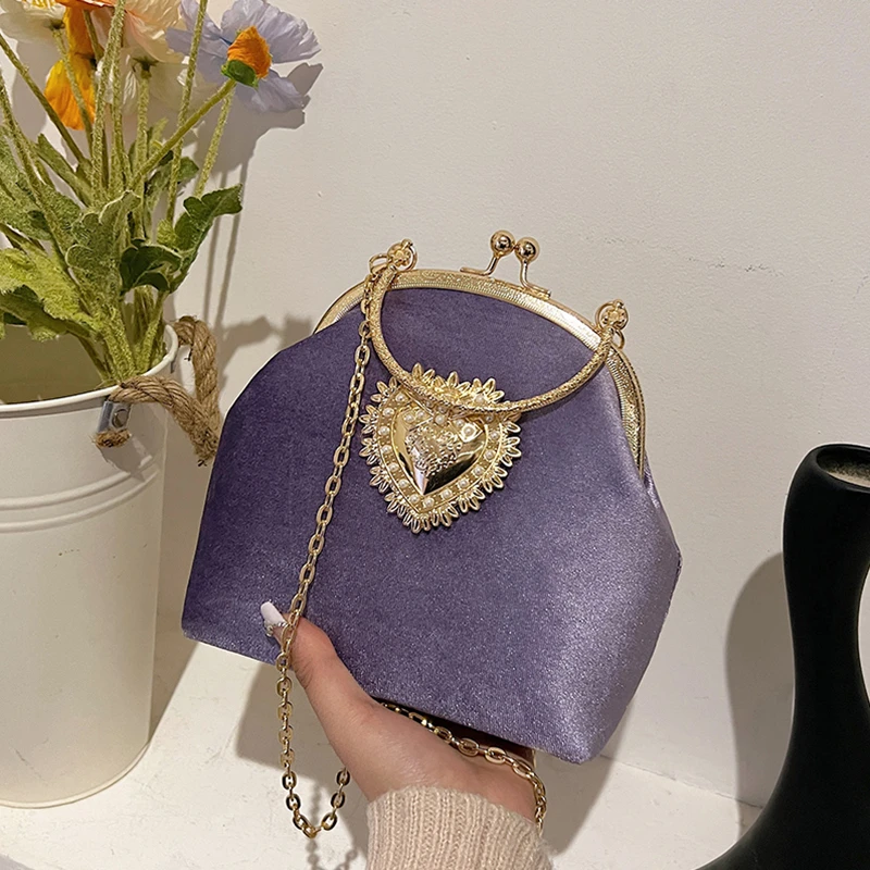 سلاسل المخملية الإطار القلب عش - مراجعة Women Bags Discount وسعره