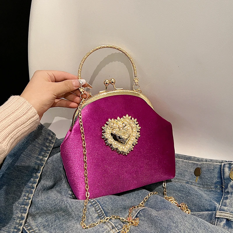 سلاسل المخملية الإطار القلب عش - مراجعة Women Bags Discount وسعره