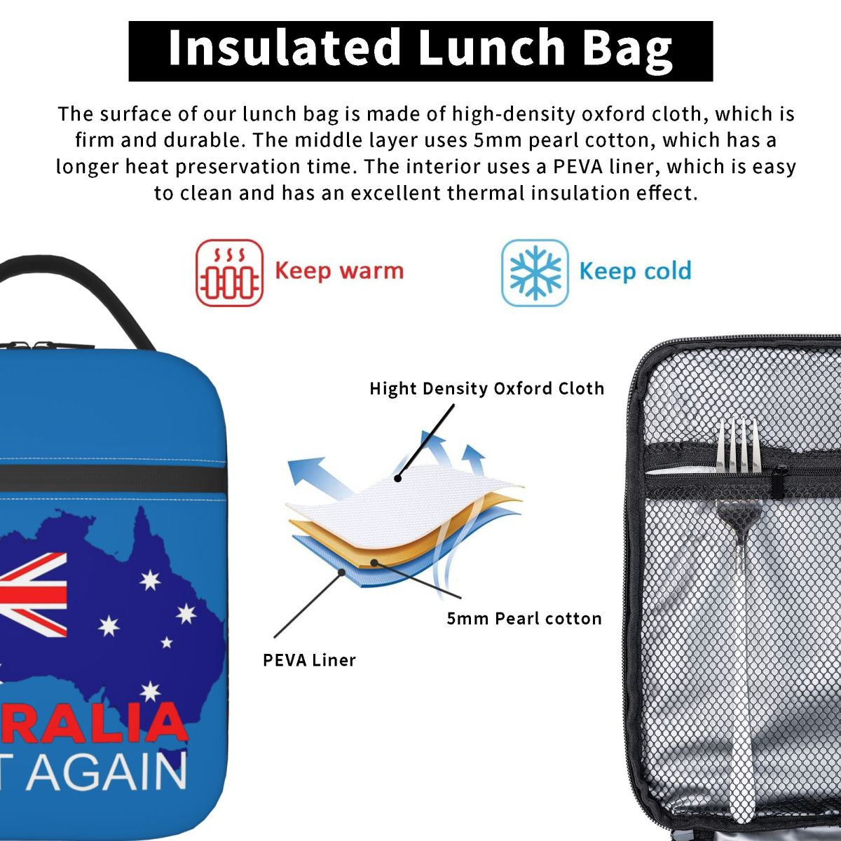 حقيبة غداء معزولة حراريًا بتصم - مراجعة Women Bags Australia وسعره